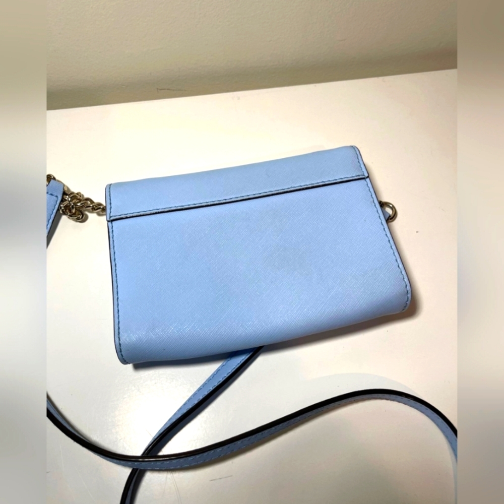 Kate Spade Mini Flap Cross Body Periwinkle Blue - Picture 5 of 7